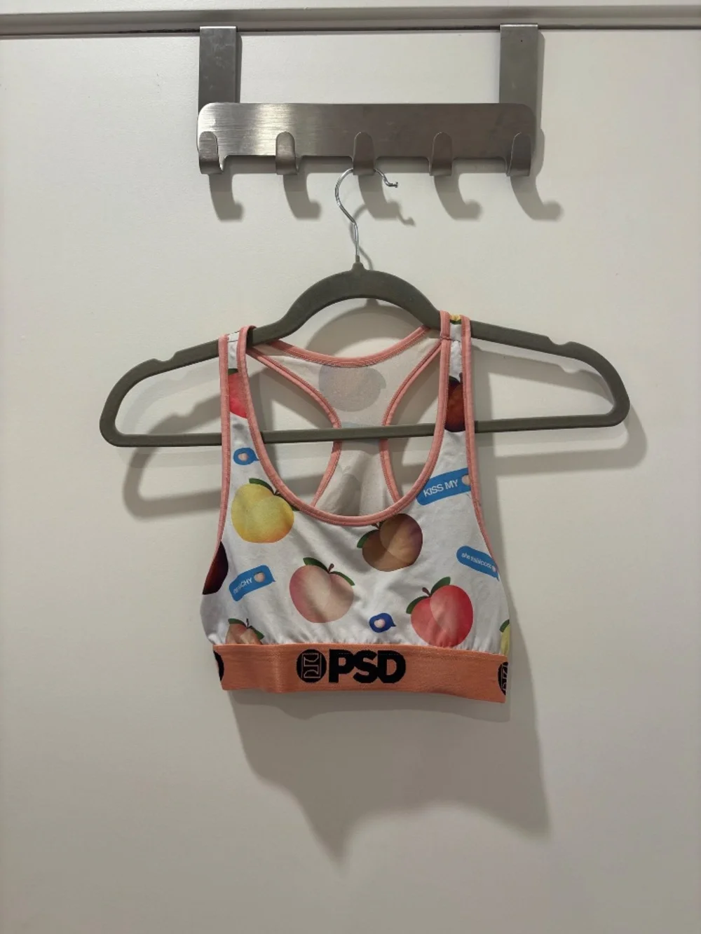 PSD Peach Emoji Sports Bra Medium - Picture 1 of 5